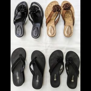 4 Prs Lindsay Phillips Shoes & 15 Set's of Straps